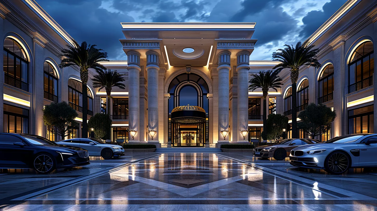 تصميم واجهات فنادق فاخرة طراز كلاسيكي ومودرن بخامات راقية	